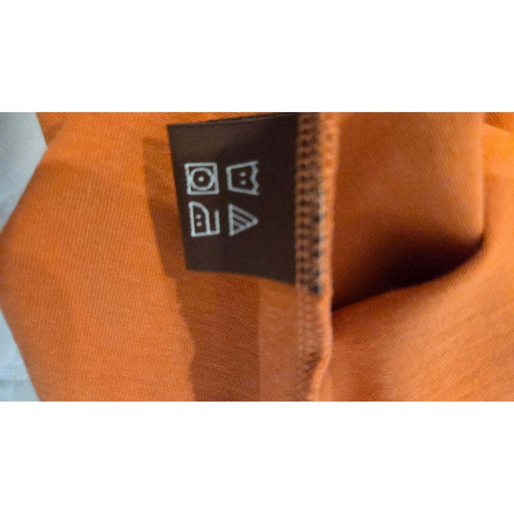Tailorbyrd Shirt Pima Cotton Long Sleeve Crew Neck Regular Orange Preppy Men M - Picture 8 of 12
